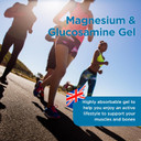 Healthspan Magnesium & Glucosamine Gel | 150ml | Highly Absorbable | Non-Sticky | Non-Greasy | Capsicum | Cooling Eucalyptus Oil | Peppermint Oil | Pure Oil of Wintergreen | Gelatin Free