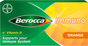 Berocca Immuno Effervescent Tablets, 11 Vitamins and Minerals, Including Vitamins D, C, A, B9, Zinc and Iron to Help Support Your Immune System and B6 and B12 Support Energy Release, Green, 30 Tablets