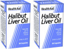 HealthAid Halibut Liver Oil Pack of 2 x 90 Capsules (180 Capsules)