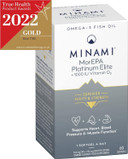 Omega 3 Fish Oil Supplement - Minami - MorEPA Platinum with high Concentration of EPA, DHA & Vitamin D - Helps Maintain Healthy Heart, Blood Pressure and Muscle Function - 60 Softgels