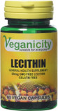 Veganicity Lecithin 550mg Mood and Memory Supplement - 2 x Packs of 60 Capsules (120 Capsules)