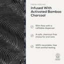 Georganics Natural Dental Floss Refill - Biodegradable with Natural Wax and Flavouring - Vegan, SLS, Cruelty and Gluten Free - Charcoal - 50m