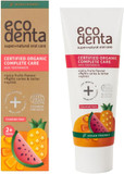 Ecodenta Kids Toothpaste Fluoride Free - Certified Organic Juicy Fruit Natural Childrens Tooth Paste Bubblegum Taste 75ml