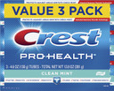 Crest Pro-Health Smooth Formula Toothpaste, Clean Mint, 4.6 oz, 3 Count