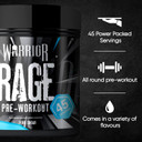 Warrior, Rage - Pre-Workout Powder - 392G - Energy Drink Supplement With Vitamin C, Beta Alanine And Creatine Gluconate - 45 Servings (Blazin' Blue Raz)

Size: 45 Servings (Pack Of 1)