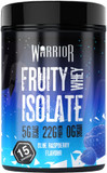 Warrior, Fruity Clear Whey Isolate  Rapid Digesting Protein Powder  Refreshingly Fruit Flavoured Shakes  Post Workout, Low Sugar, 15 Servings (Blue Raspberry, 375G)