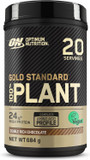Optimum Nutrition Gold Standard 100% Plant Based Protein Powder for Men and Women, Vegan Protein Shake Powder, Post Workout or anytime throughout the day, Chocolate Flavour, 20 Servings, 684g