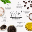 Made By Coopers Coffee Mint Sugar and Dead Sea Salt Body Scrub - Invigorating Exfoliation with Natural Ingredients for Radiant Skin - Energizing Coffee and Mint Infusion - 250g Full Body Treatment