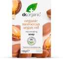 Dr Organic Moroccan Argan Oil Soap Bar, Natural, Vegetarian, Cruelty Free, Paraben & Sls Free, Recyclable Packaging, 100G