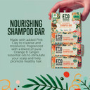 Eco Warrior Deeply Nourishing Shampoo Bar - Vegan, Cruelty Free, No Sls Or Parabens, Pink Clay With Pure Orange & Ginger Essential Oils To Promote Healthy Hair - Natural Eco Friendly Shampoo - 100G