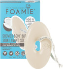 Foamie Shower Body Bar, Coconut & Cacao Butter. Plastic-Free, Soap-Free, No Sulphates Or Parabens. Made Sustainably In The Uk. 100% Vegan And Cruelty Free. Environmentally Friendly Solution
