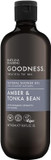 Baylis & Harding Goodness Men'S Amber & Tonka Bean Natural Shower Gel, 500 Ml (Pack Of 3) - Vegan Friendly