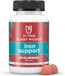 Beyou Iron Gummies | High In Iron | 100% Rda Iron | Vegan Gummies | 60 Peach-Flavoured Vitamin Supplement Gummies | Gluten Free | Non- Gmo | Made In The Uk | Award-Winning Range