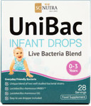 Unified Bacteria: Unibac Newborn / Baby / Infant Probiotics 0-3 Years | Lactobacillus Rhamnosus Gg & Hn001 | 1.5Bn Cfu Probiotic Drops - 28 Servings