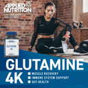 Applied Nutrition Glutamine 4K - L Glutamine 4000 Mg Per Serving, Restore Amino Acid Levels (120 Capsules - 30 Servings)