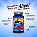 Alive! Men's 50+ Multivitamin Gummies, A Unique Dried Blend of 26 Fruits and Vegetables, Specially Formulated for Men Over Fifty, Suitable for Vegetarians - 60 Gummies