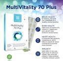 Healthspan Multivitamin 70 Plus | (120 Tablets) | Vitamin C & Vitamin D3 | Brain, Heart, Bone & Immunity Health | Ginseng, Bioflavonoids & Acetyl L-carnitine | Vegan