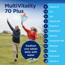 Healthspan Multivitamin 70 Plus | (120 Tablets) | Vitamin C & Vitamin D3 | Brain, Heart, Bone & Immunity Health | Ginseng, Bioflavonoids & Acetyl L-carnitine | Vegan