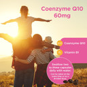 Healthspan Coenzyme Q10 60mg | 90 Capsules | Added Vitamin B | Sunflower Oil Base | Optimum Purity | Vegan