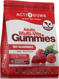 Adults Multi 180 Vegan Gummies. Resealable & Recyclable Pouch. Contains All 11 Essential Vitamins & Minerals A,D,E,C,B3,B6,B5,B12,Biotin,Zinc&Iodine. Suitable For Vegans & Vegetarians By Activgumsã¢Â®