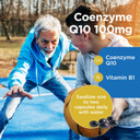 Healthspan Coenzyme Q10 100mg | 60 Capsules | Supports Heart Health & Energy Metabolism | Added Vitamin B1 | All Natural CoQ10 Fermented for Optimum Purity | Sunflower Oil Base | Vegan