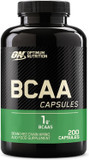 Optimum Nutrition BCAA Capsules, Amino Acids Tablets, 1000 mg of Essential Amino Acids BCAAs with L-Leucine, L-Isoleucine and L-Valine, Unflavoured, BCAA Supplements, 100 Servings, 200 Capsules