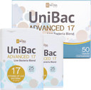 Unibac Advanced 17 Strains Probiotics For Targeted Gut Support - Live Unified Bacteria Blend - 6 Billion Cfu Per Dose - Sc Nutra (Sweet Cures)