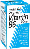 HealthAid Vitamin B6 (Pyridoxine HCl) 10mg - 100 Tablets