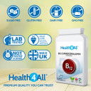 Vitamin B12 Cyanocobalamin 50mcg 180 Tablets (V) Tablets (not Capsules) Vegan. Made in The UK by Health4All
