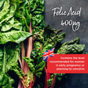 Healthspan Folic Acid 400G | 360 Tablets | Women'S Health | Vitamin B9 | High Strength Formulation | Early Pregnancy | Planning To Conceive | Vegan