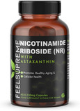 Feel Supreme Nicotinamide Riboside & Astaxanthin NAD+ Supplement 60 Capsules More Efficient Than NMN Anti Aging Tiredness Energy & Muscle Brain Health