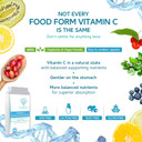 Natural Vitamin C 120 Capsules  Optimum Absorption All-Natural Food Form - Gentle & Non-Acidic - Packed With Bioflavonoids, Pectins, Essential Oils & Phytonutrients - No Synthetic Ascorbic Acid