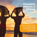 Healthspan Vitamin C 500mg (160 Chewable Tablets) | Supports Immune & Nervous Systems | Boosts Energy Levels & Psychological Function | Added Natural Citrus Bioflavonoids | Free of Aspartame | Vegan