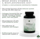 Vitamin C & Bioflavonoids Capsules | 750mg Vitamin C per Capsule | 120 Vegan Capsules | G&G Vitamins