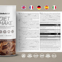 Biotechusa Diet Shake - High-Protein, Low-Fat  With Superfoods, Chromium, Glucomannan, L-Carnitine - No Added Sugar, Palm Oil-Free, 720 G, Chocolate