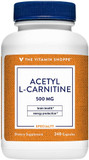 The Vitamin Shoppe Acetyl-L-Carnitine 500Mg ÃÂ Supports Healthy Brain & Memory Function, Promotes Energy Production ÃÂ Carnipureã¢Â Offers Purest Form Of L-Carnitine (240 Capsules)