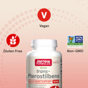 Jarrow Formulas Pterostilbene 50 Mg - 60 Veggie Caps - Antioxidant Support - Supports Healthy Aging - Calorie-Restriction Mimetic - 60 Servings60 Count (Pack Of 1)