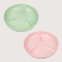 Viã£Â©Co Toddler Plates Semi Divided For Baby Feeding Set Of Two Colors, Made Of Bpa Free Plant-Based Material From Corn And Cassava