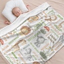 Custom Throw Blanket Safari Lion Tiger Zebra Giraffe Elephant Super Soft Double Layer Minky Blankets 50X60 With Dotted Backing, Toddler Nursery Bed Blanketdesign 5Th