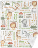 Custom Throw Blanket Safari Lion Tiger Zebra Giraffe Elephant Super Soft Double Layer Minky Blankets 50X60 With Dotted Backing, Toddler Nursery Bed Blanketdesign 5Th