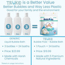 Trukid Bubble Podz & Bubbleglove Bundle - Includes Bubble Bath Pods Eucalyptus 10Ct & 2-Set Of Bath Wash Gloves For Parent & Child, Baby Bath Essentials, Gentle For Sensitive Skin Of Kids, Toddlers
