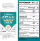 Basigano Natural Dopamine Supplement for Energy, Focus, Motivation, Mental Alertness, Mood, and Stress - Non-GMO, Gluten-Free - 90 Tablets