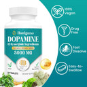 Basigano Natural Dopamine Supplement for Energy, Focus, Motivation, Mental Alertness, Mood, and Stress - Non-GMO, Gluten-Free - 90 Tablets