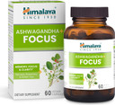 Himalaya Ashwagandha + Focus With Ashwagandha, Bacopa, Rosemary & Green Tea For Memory, Focus And Clarity, 60 Capsules, 1 Month Supply, Vegan, Gluten Free