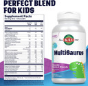 Kal Multisaurus Kids Chewable Multivitamins, 11 Essential Vitamins And Minerals For Kids, Berry, Grape, Orange Chewables, Gluten And Fructose Free, 180 Servings, 180 Dinosaur-Shaped Chewables