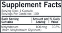 Kirkman - Molybdenum 100 Mcg - 100 Capsules - Essential Minerals - Breaks Down Sulfites & Toxins - Hypoallergenic