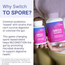 Microbiome Labs Megasporebiotic Spore-Based Probiotics (180 Capsules) + Mega Igg2000 - Dairy-Free Bovine Serum Capsules Immunoglobulin Supplements To Support Gut Health & Detox (120 Count) -2 Products
