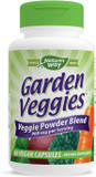 Nature'S Way Daily Garden Veggies, Veggie Powder Blend, 900Mg Per 2-Capsule Serving, 60 Capsules