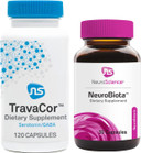 Neuroscience Neurobiota (30 Capsules) + Travacor (120 Capsules) Mood Support Bundle - Mood Probiotic + Supplement To Help Reduce Stress + Anxiousness - Immune + Gi Health (2 Products)