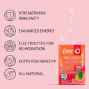 Ener-C Tangerine Grapefruit Multivitamin Drink Mix, 1000Mg Vitamin C, Non-Gmo, Vegan, Real Fruit Juice Powders, Natural Immunity Support, Electrolytes, Gluten Free, 30 Count (Pack Of 1)